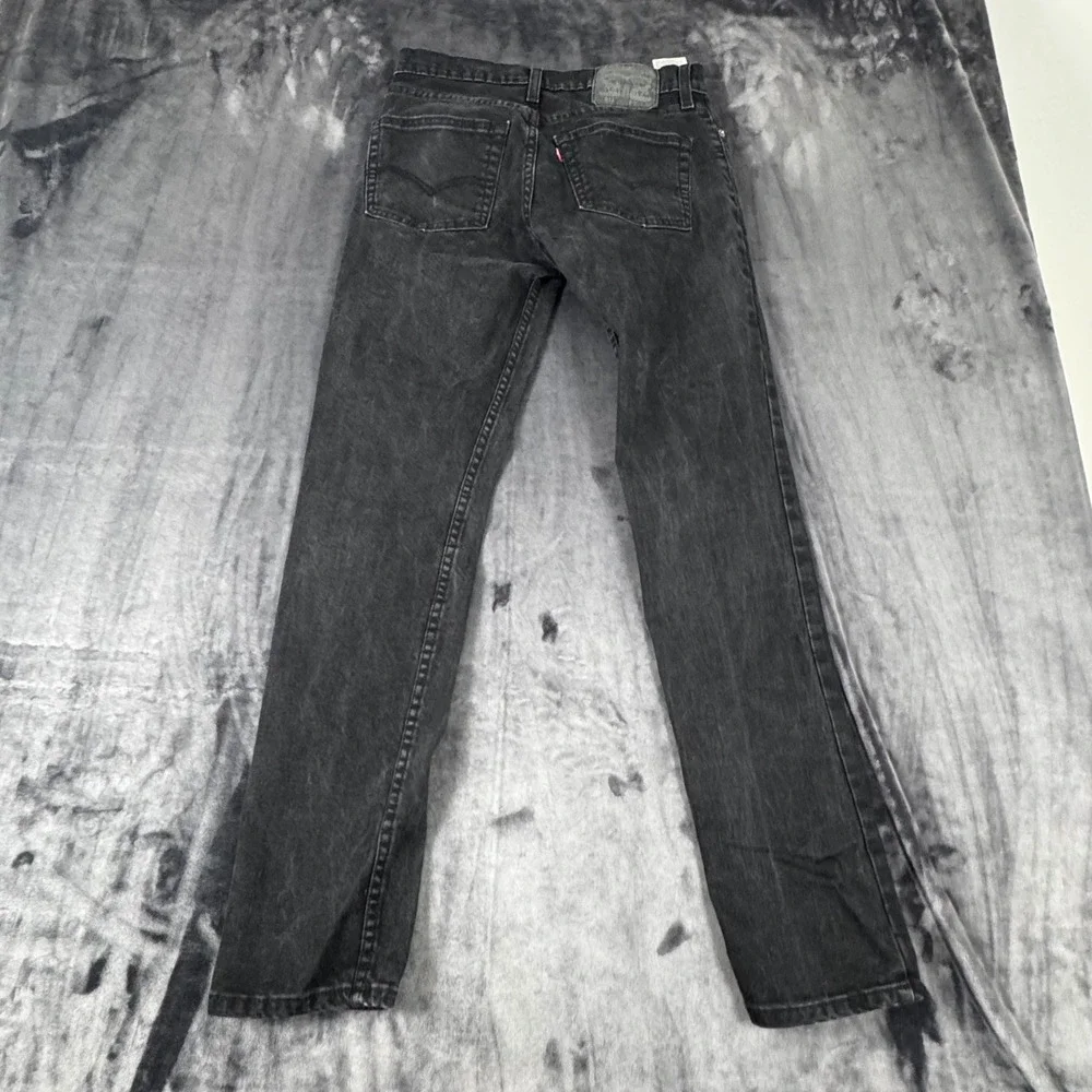 Levi's 511 Slim Fit Jeans Mens 30x32 Black Faded Denim 04511-1907